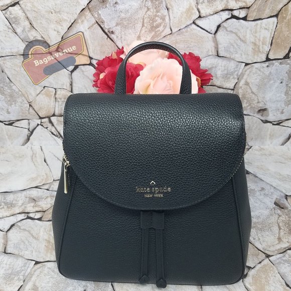 Black Medium Flap Backpack Black Leila Kate Spade main image 11